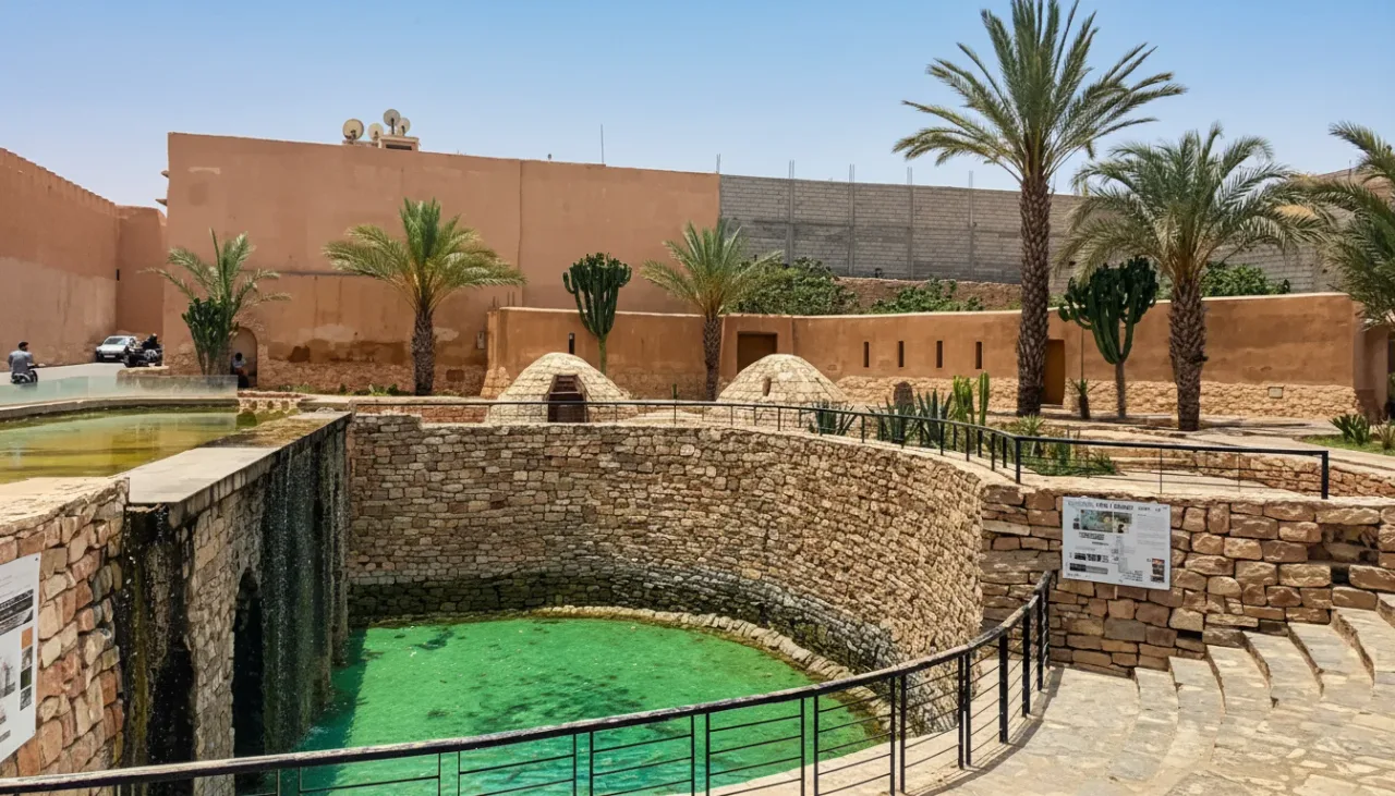 Anciennes murailles en pierre de la kasbah Aguenaj à Tiznit
