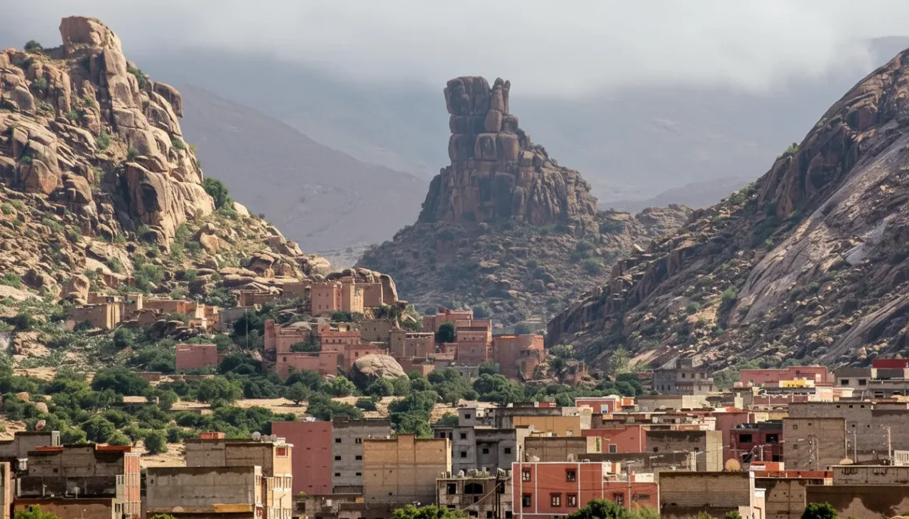 Winding roads through the rugged Anti-Atlas mountains